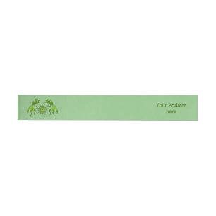 Native Americans Culture - Sun Dancing Kokopelli 7 Wrap Around Address Label
