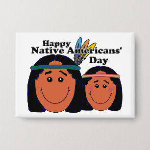 Native Americans' Day Button