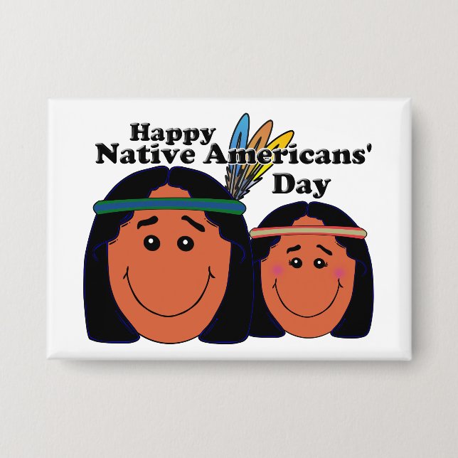 Native Americans' Day Button (Front)