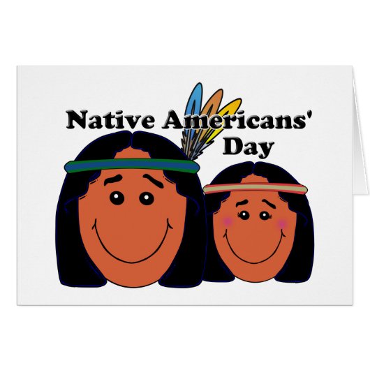 Native Americans' Day Cards (Front Horizontal)