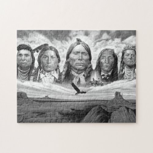 Native Americans Famous Indian Chiefs Horizontal Jigsaw Puzzle