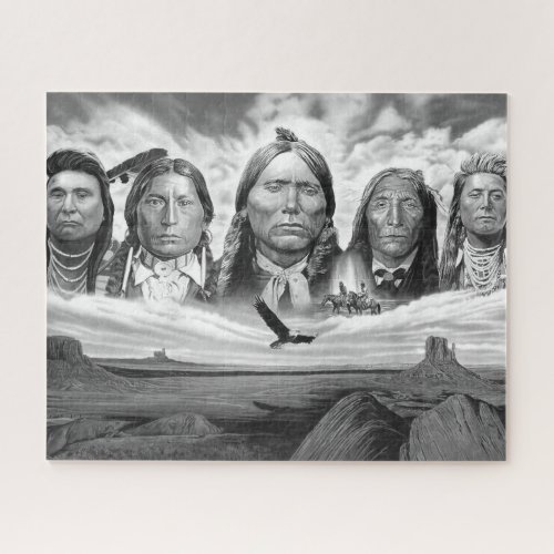 Native Americans Famous Indian Chiefs Horizontal Jigsaw Puzzle