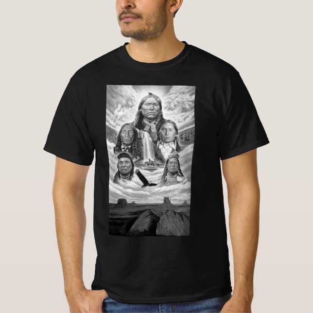 Native Americans Famous Indian Chiefs Mens T-Shirt (Front)