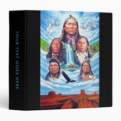 Native Americans Famous Indian Chiefs Painting 3 Ring Binder