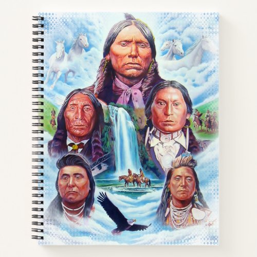 Native Americans Indian Chiefs Custom Template Notebook