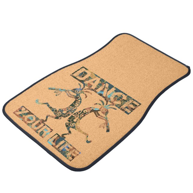 Native Americans Kokopelli - Dance Your Life 1 Car Floor Mat (Angled)