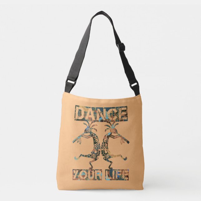 Native Americans Kokopelli - Dance Your Life 1 Crossbody Bag (Front)