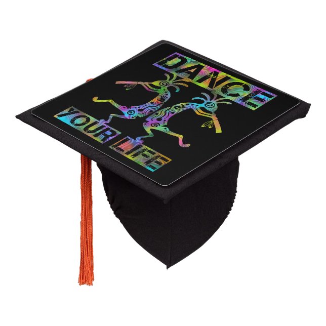 Native Americans Kokopelli - Dance Your Life 2 Graduation Cap Topper (Angled)