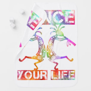Native Americans Kokopelli - Dance Your Life 3 Baby Blanket