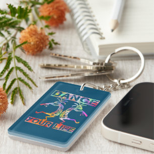 Native Americans Kokopelli - Dance Your Life 3 Keychain