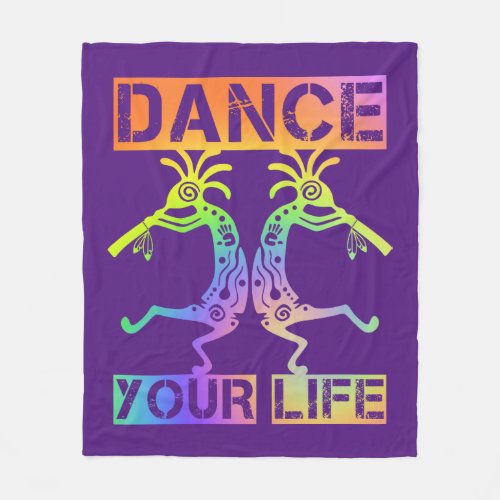 Native Americans Kokopelli _ Dance Your Life 4 Fleece Blanket