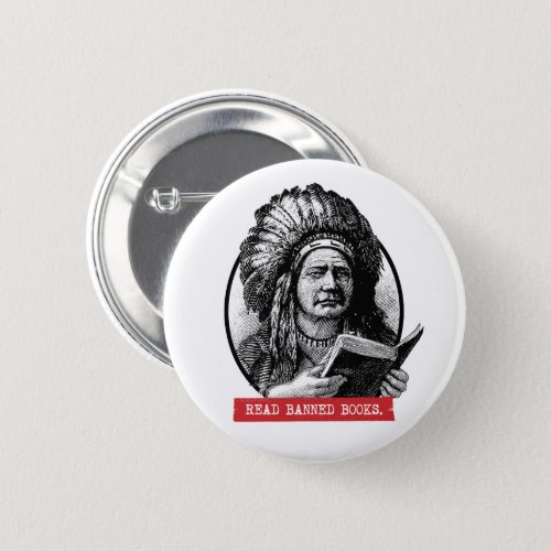 Native Americans Read Banned Books Button