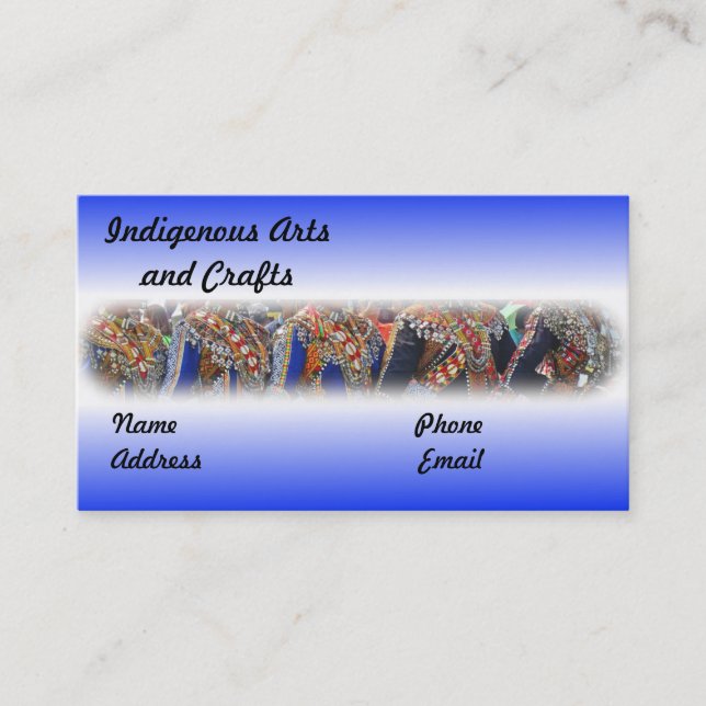 Native and Indigenous Arts and Crafts Business Card (Front)