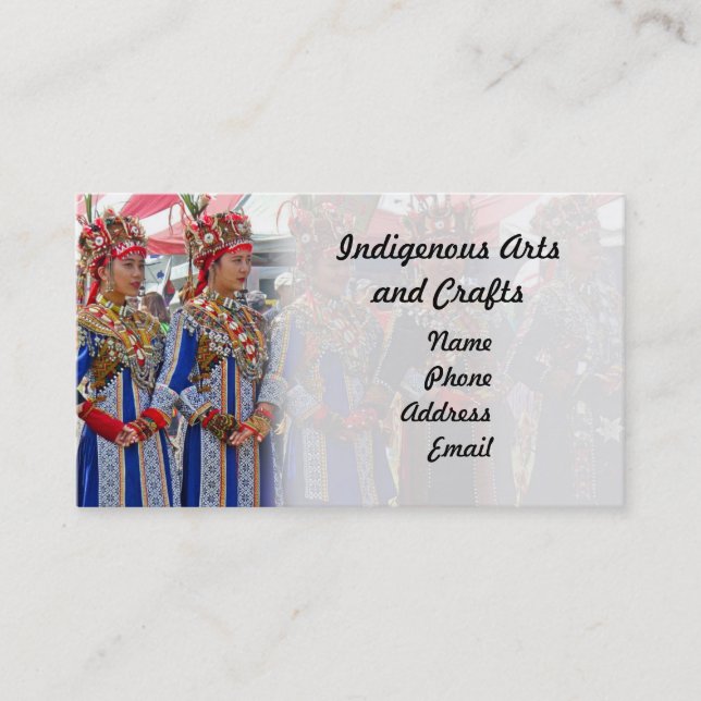 Native and Indigenous Arts and Crafts Business Card (Front)