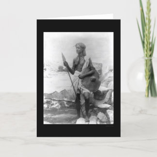 Native and Spear Sudan Africa 1920 Card
