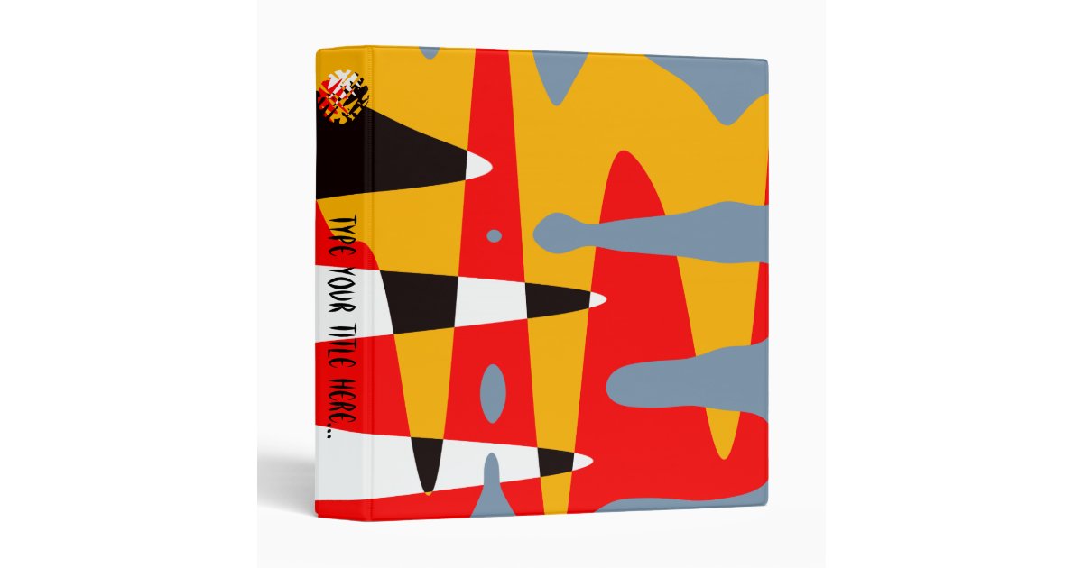 Native Art Binder Custom Modern Tribal Art Album | Zazzle
