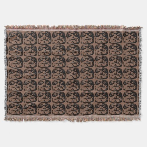 Native Art Blanket Tribal Mask Throw Blanket Gifts