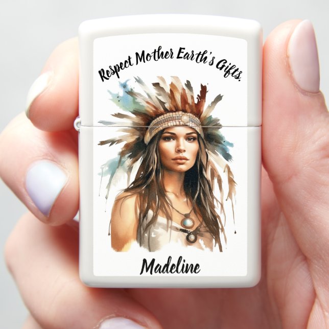 Native Art : Bold Patterns Zippo Lighter (In Hand)