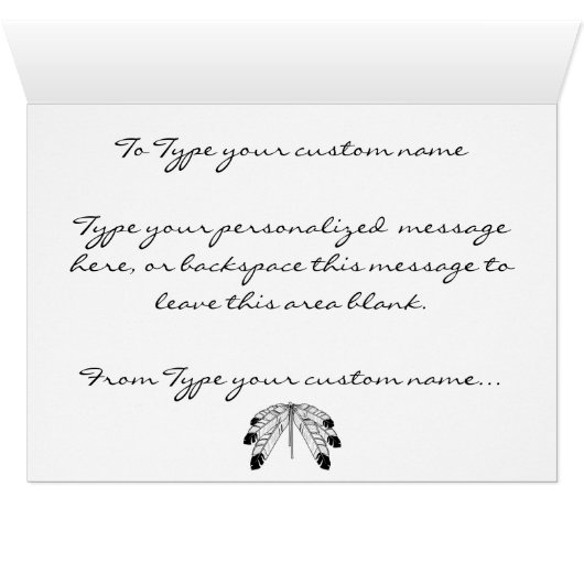 Native Art Card First Nations Wildlife Art Card (Inside Horizontal (Bottom))