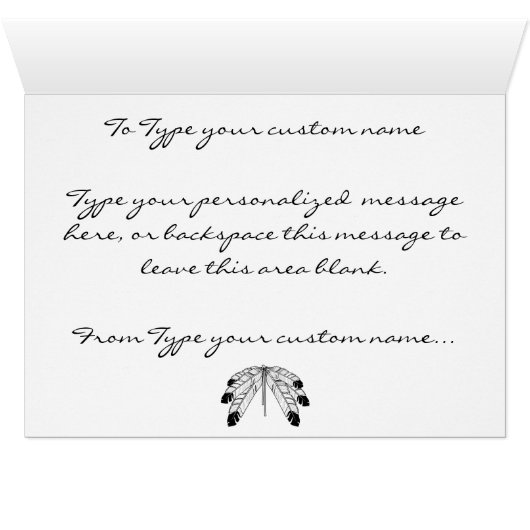 Native Art Card First Nations Wildlife Art Card (Inside Horizontal (Bottom))