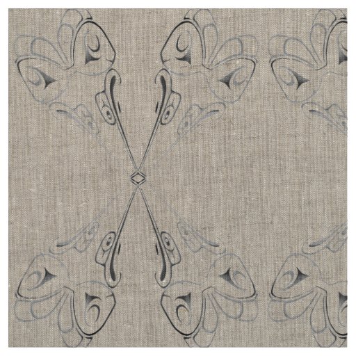 Native Art Fabric Eagle Totem Pole Tribal Fabric