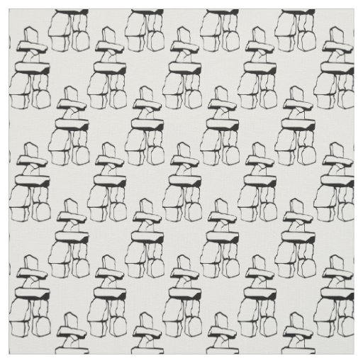 Native Art Fabric Haida Vancouver Inukshuk Fabric