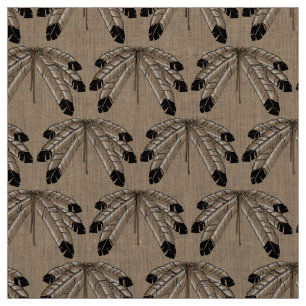 Native Art Fabric Tribal Eagle Feather Art Fabric