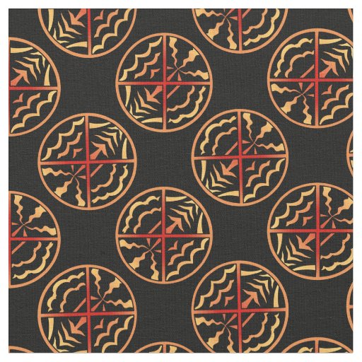 Native Art Fabric Tribal Spiritual Elements Fabric