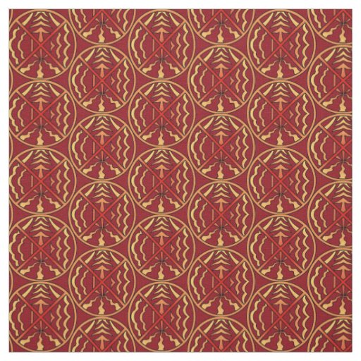 Native Art Fabric Tribal Spiritual Elements Fabric