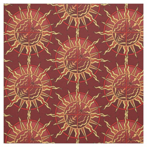 Native Art Fabric Tribal Spiritual Elements Fabric