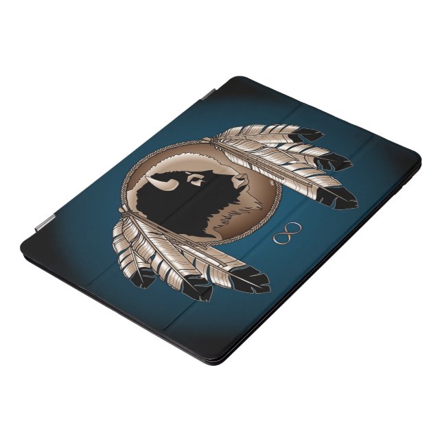 Native Art iPad Mini Case Spirit Buffalo Metis Cas (Side)