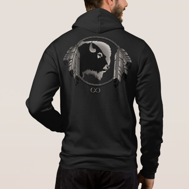 Native Art Jackets Men's Metis Wildlife Jacket (Back)