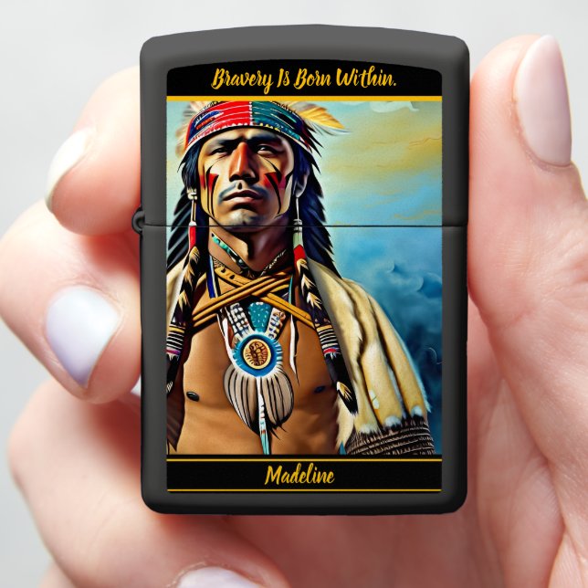 Native Art Memo: Cultural Beauty Zippo Lighter (In Hand)