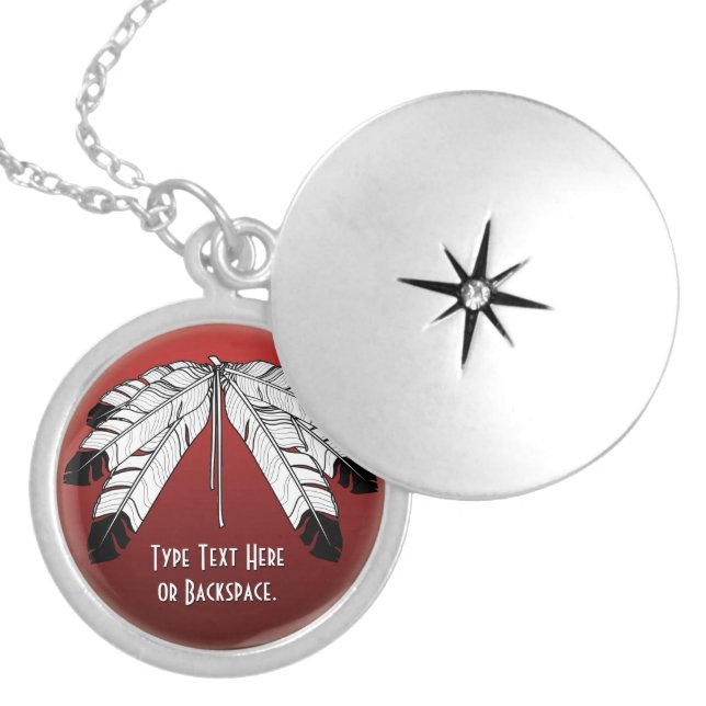 Native Art Necklace Personalized Eagle Necklace (Front)