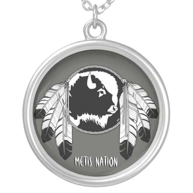 Native Art Necklace Personalized Metis Necklace (Front)