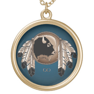 Native Art Necklace Spirit Animal Metis Necklace