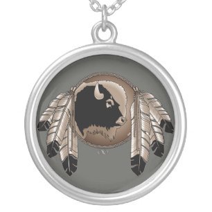 Native Art Necklace Spirit Animal Metis Necklace