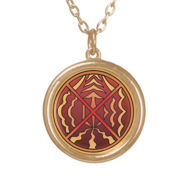 Native Art Necklace Spiritual Elements Tribal Gift (Front)