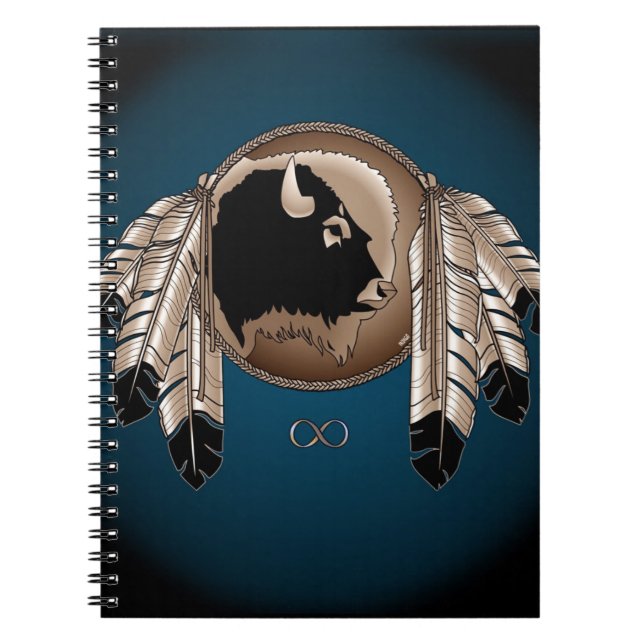 Native Art Notebook Spiritual Animal Metis Book (Front)