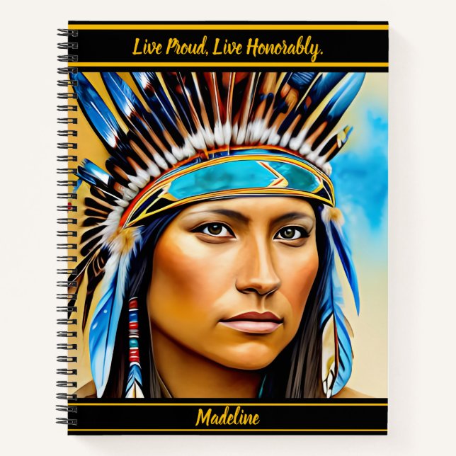 Native Art Notebook: Tribal Elegance Notebook (Front)