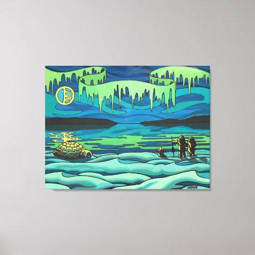 Native Art Painting Print Inuit Love Canvas Prints