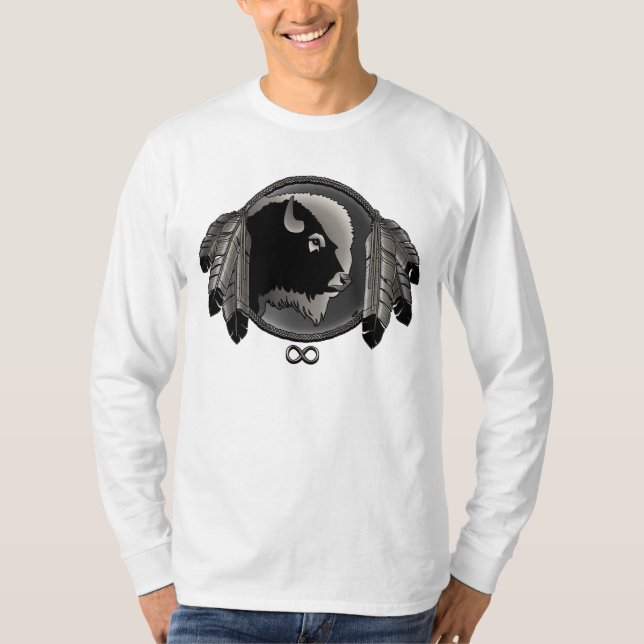Native Art Shirt Metis Wildlife Art T-shirt Men (Front)