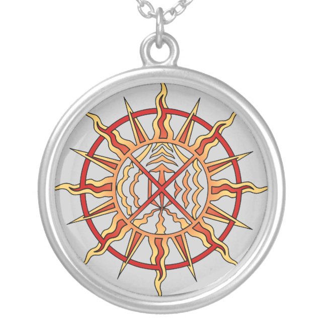 Native Art Sun Necklace Life Force Necklace (Front)