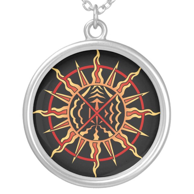 Native Art Sun Necklace Life Force Necklace (Front)