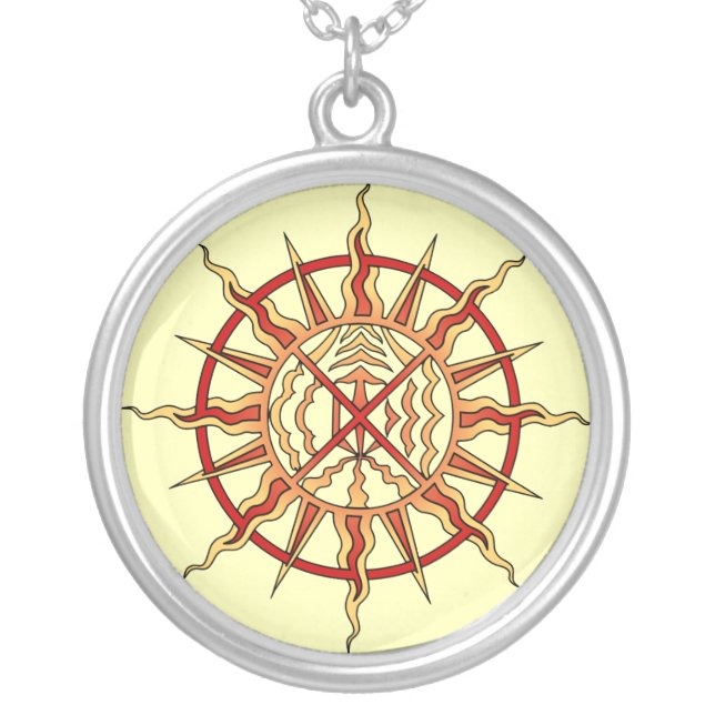 Native Art Sun Necklace Life Force Necklace (Front)