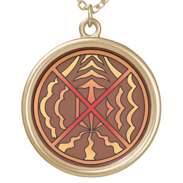 Native Art Sun Necklace Life Force Necklace (Front)