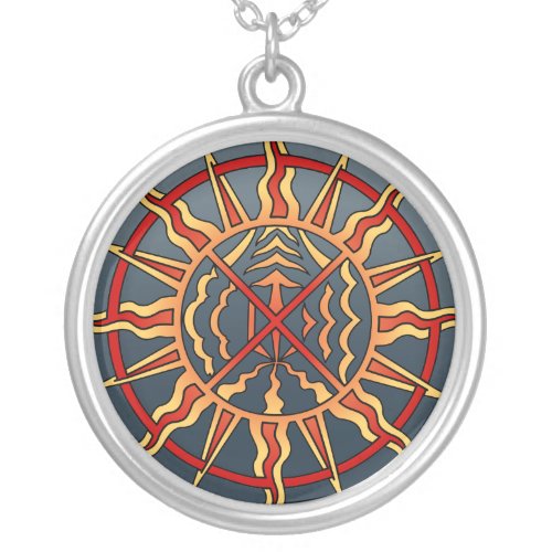 Native Art Sun Necklace Life Force Necklace