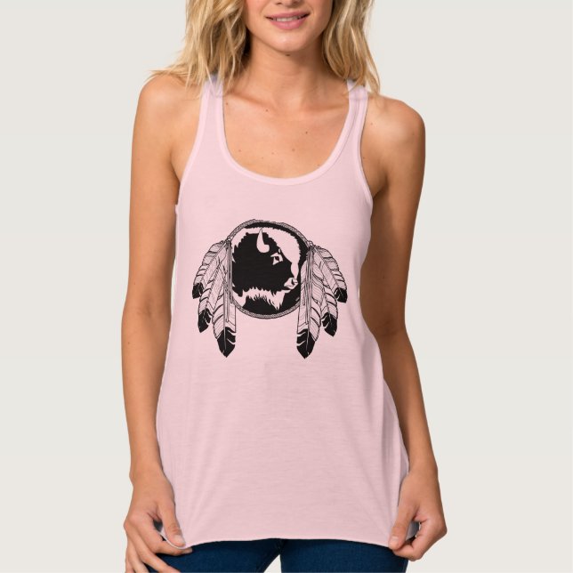 Native Art Tank Top Women's Metis Spirit Animal T (Front)
