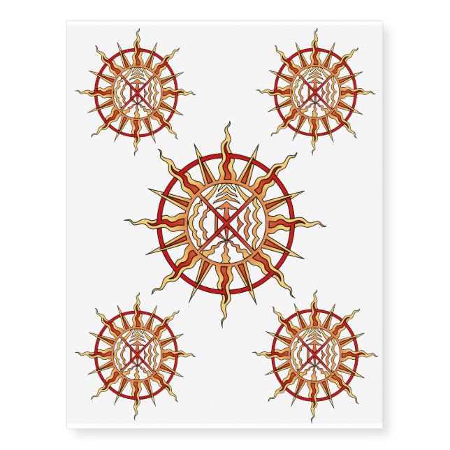 Native Art Temporary Tattoo Elements Skin Art (Front)