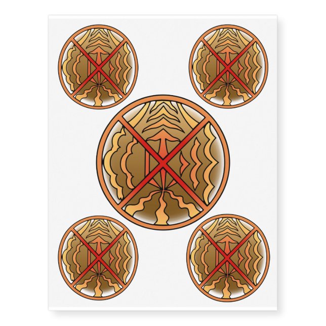 Native Art Temporary Tattoo Elements Skin Art (Front)